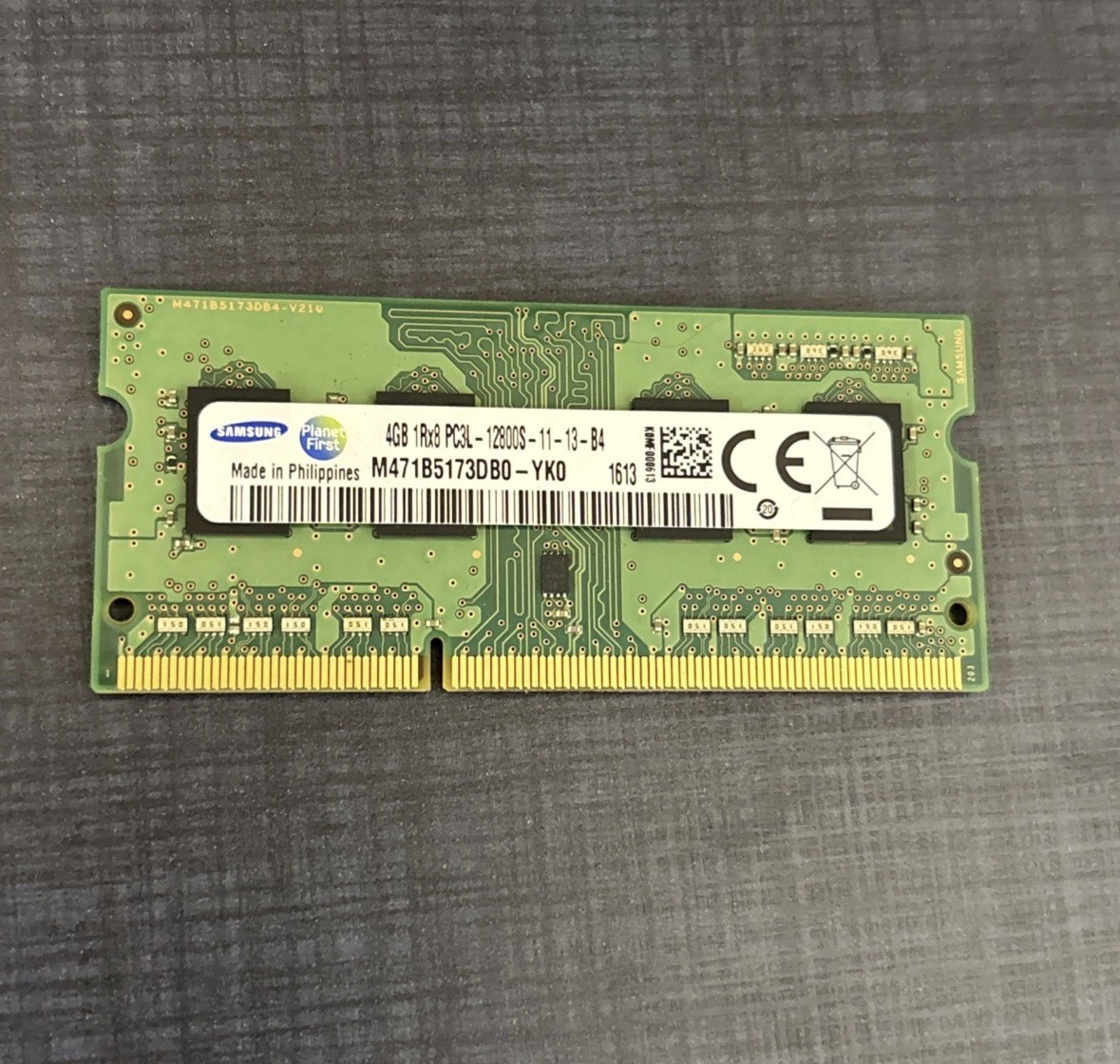 Genuine Samsung 4GB 1Rx8 PC3L-12800S Laptop Memory Ram M471B5173DB0-YK0