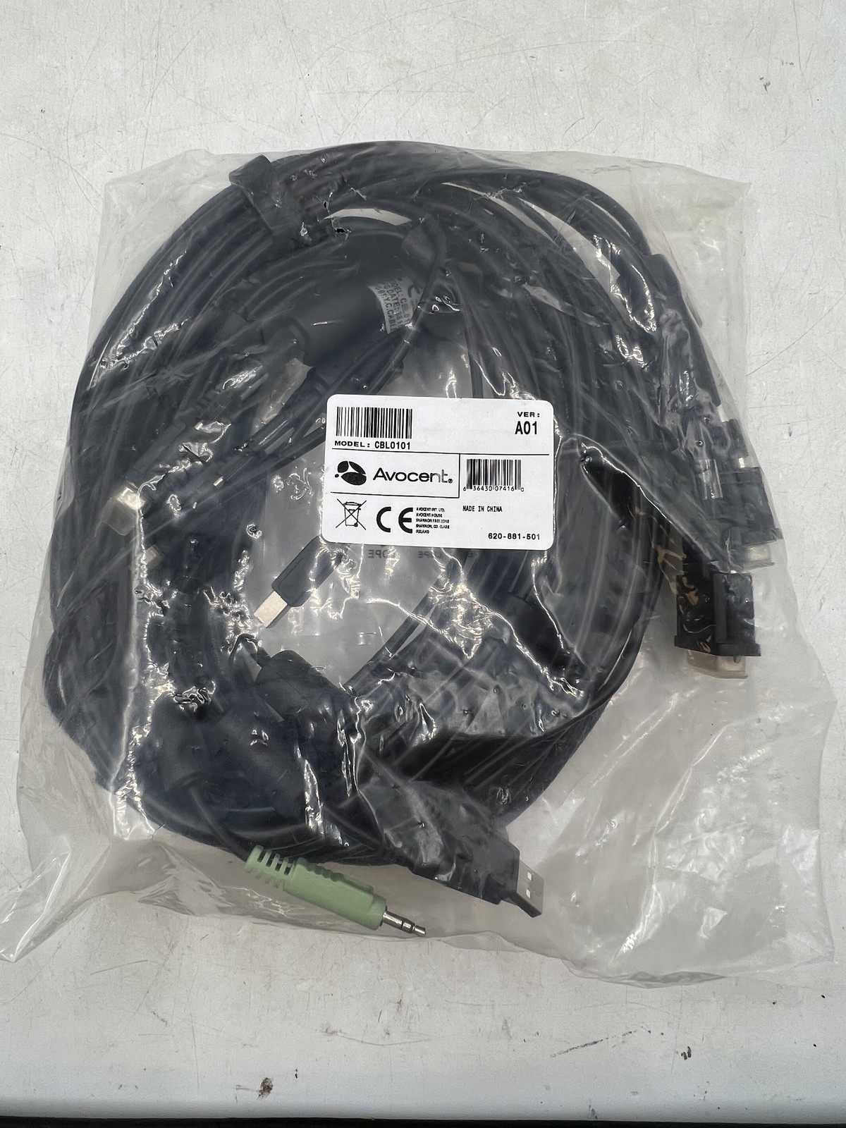 NEW SEALED Avocent CBL0101 USB Dual-DVI KVM Cable with Audio & CAC 10ft Free S/H