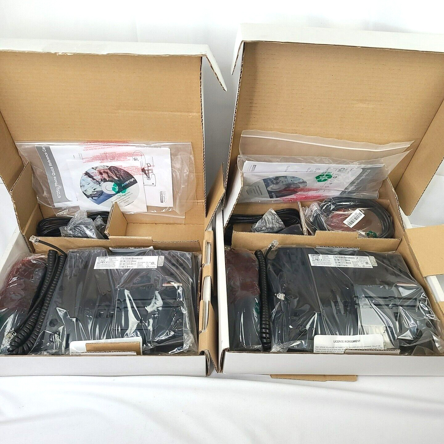 Lot (2) Aastra Mitel 6725ip VoIP PoE Microsoft Lync Office Lync SIP IP Phone
