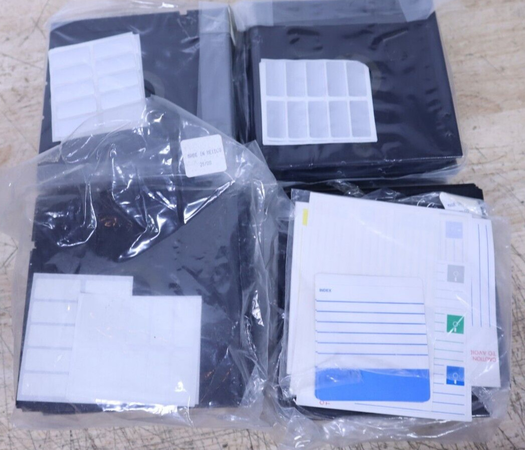 Nice Vintage New NOS Black Unused 80+ Pack New 5.25" Floppy Disks & Labels - USA