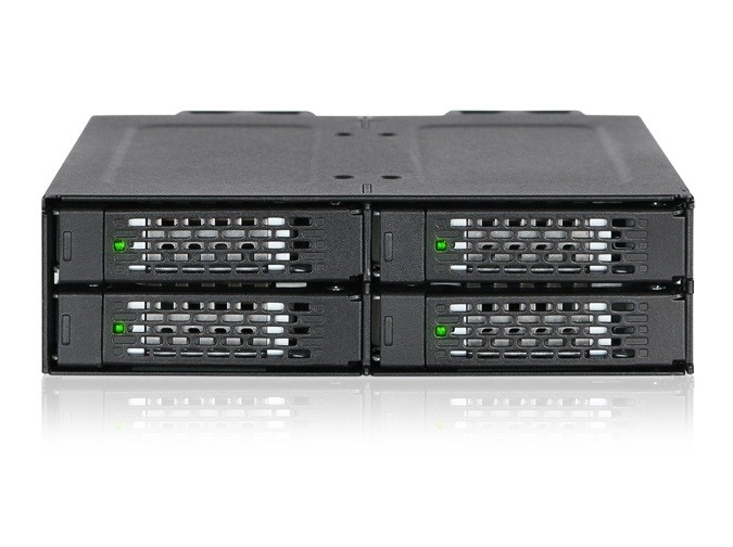 ICY DOCK MB699VP-B Full Metal 4 Bay 2.5 NVMe U.2 SSD Mobile Rack 5.25 Bay