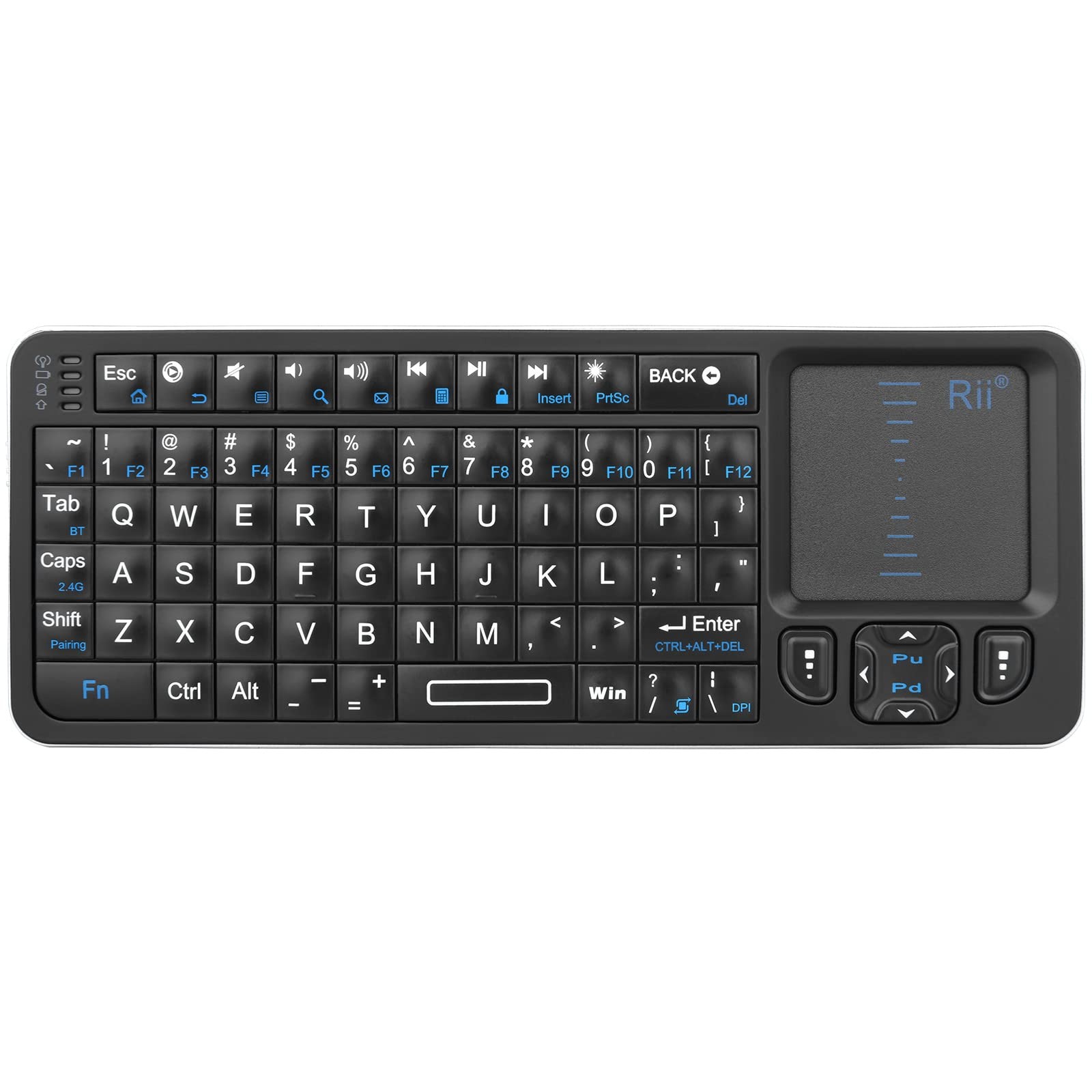 K06 Backlit 2.4G/BT Mini Keyboard with IR Learning for Fire Stick,HTPC, IPTV
