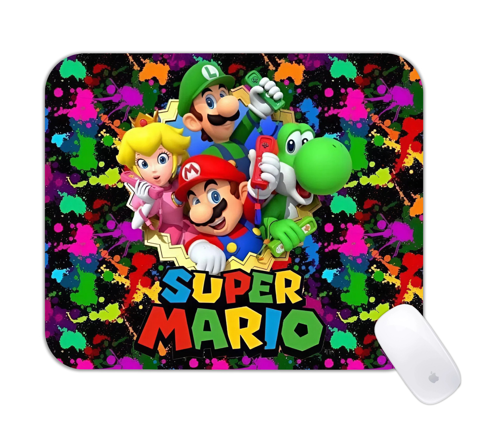 Super Mario Colorful Adventure Desk Mat Classic Video Game Mouse Pad