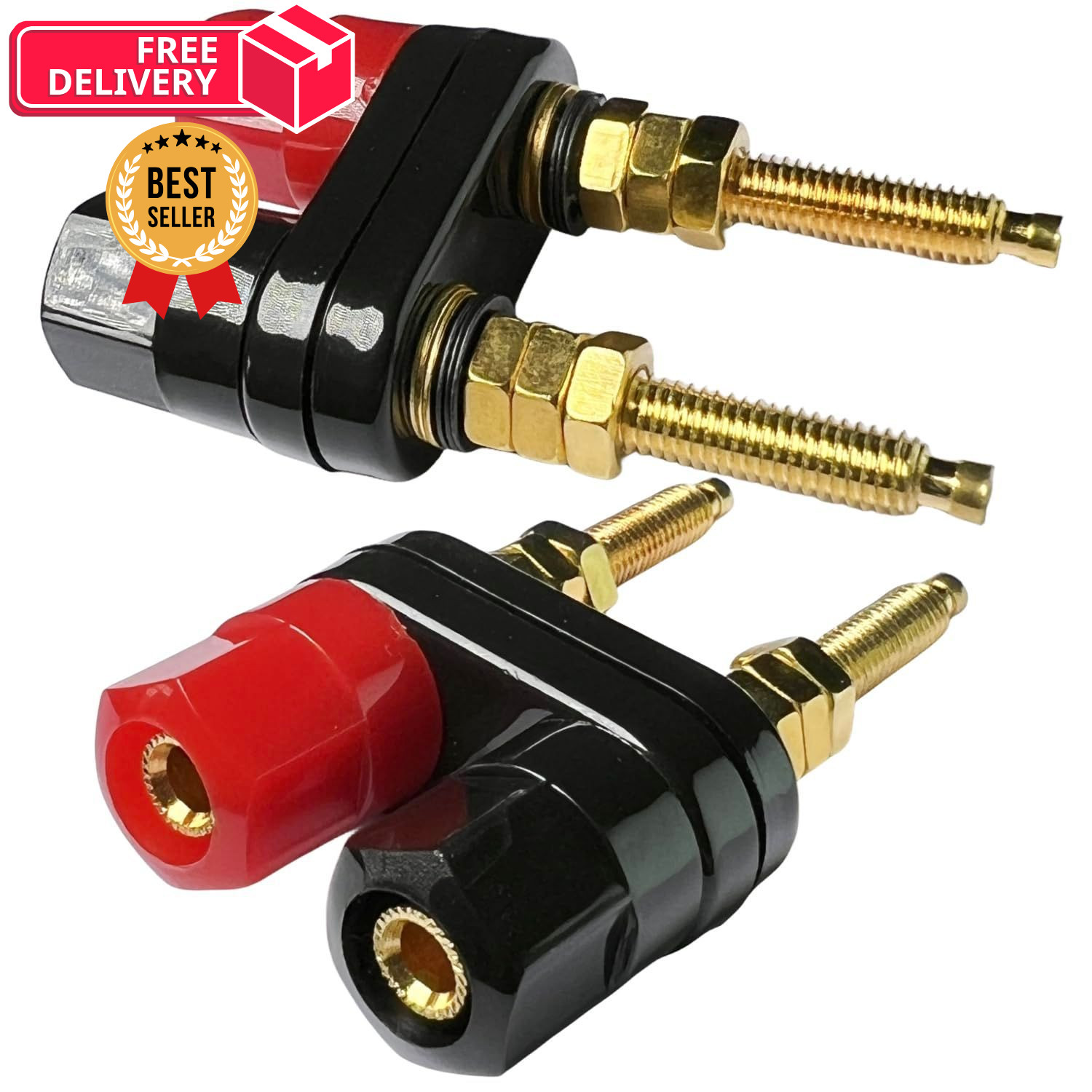 Dual Way Banana Binding Post Speaker Terminal, 2 #35: Length:59mm/2.3",2-Pack