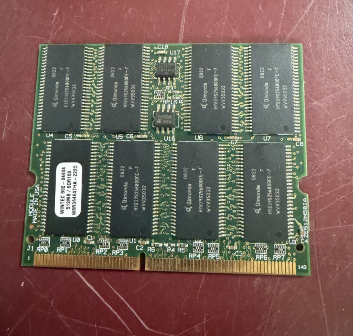 Wintec W8R364647HA-222Q 512 MB 2RX8 SDR100