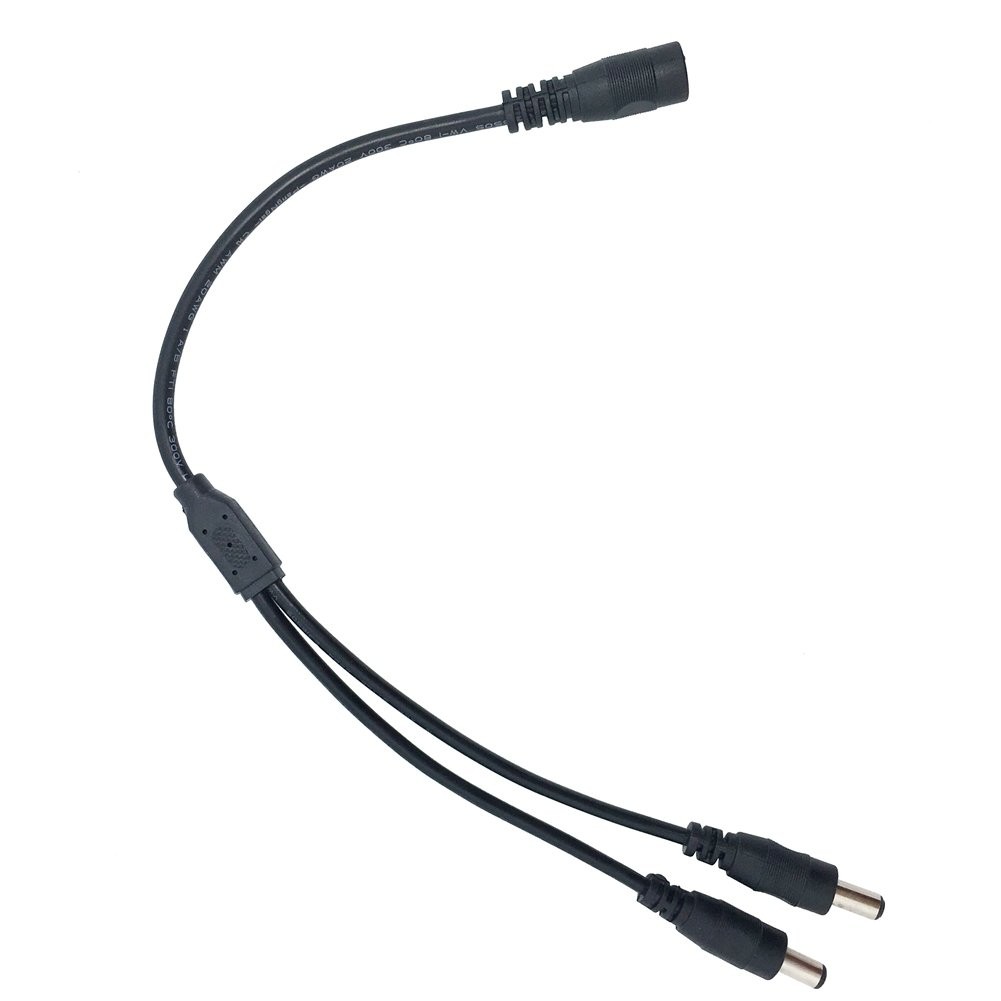 Power Splitter, 2 Way, 1 Female Jack to 2 Male Plugs, 5.5mm x 2.1mm, 1:2, Y A...