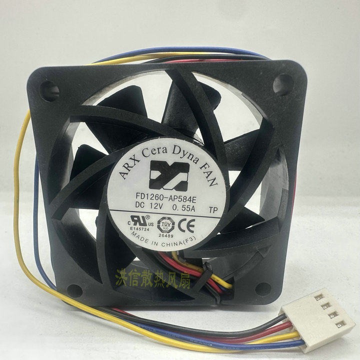 1PCS ARX 6025 FD1260-AP584E DC12V 0.55A 60x25mm 4-Wire Fan with Heat Sink