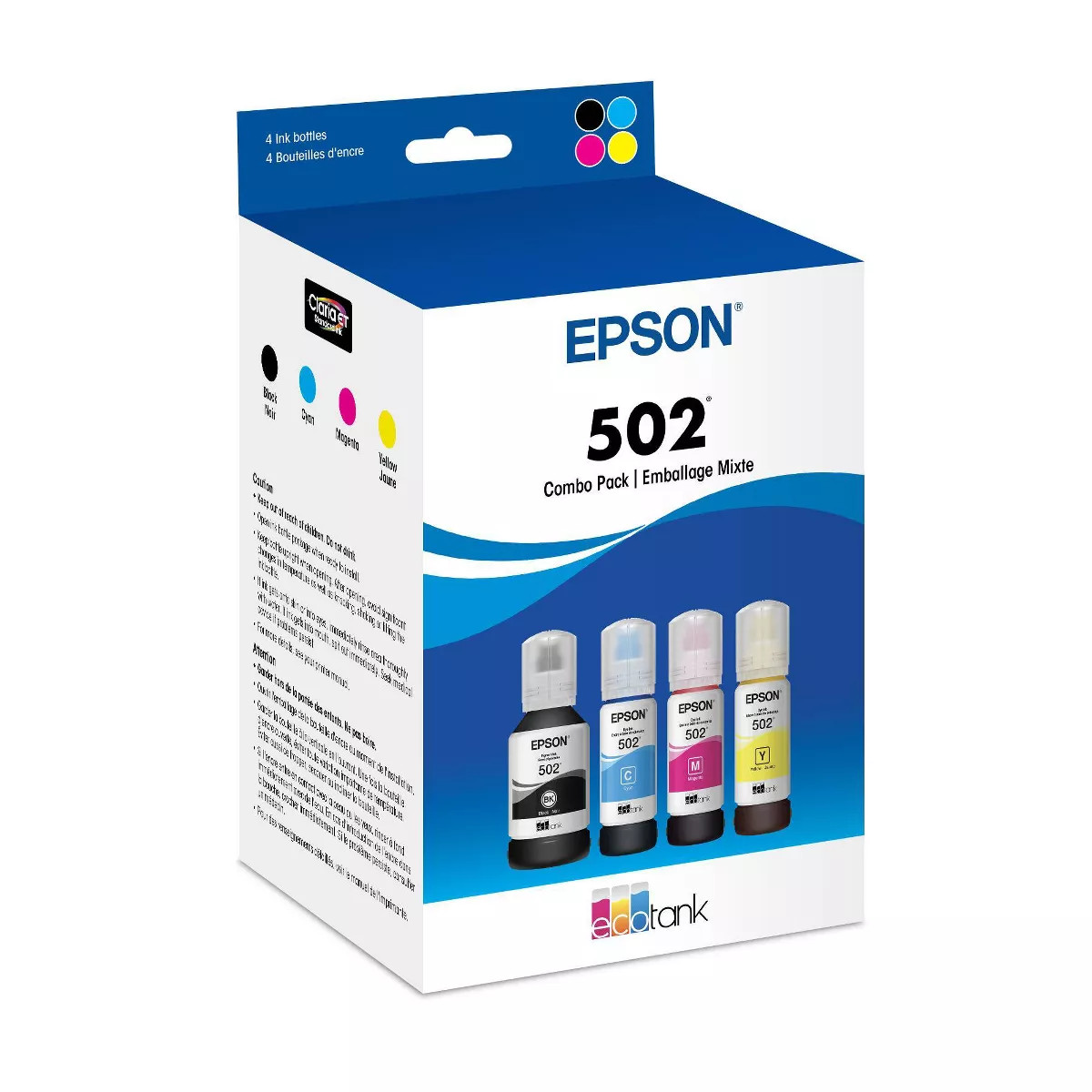 CYAN MAGENTA YELLOW (T502120 - EPSON 502 BLACK MULTIPACK INK BOTTLES