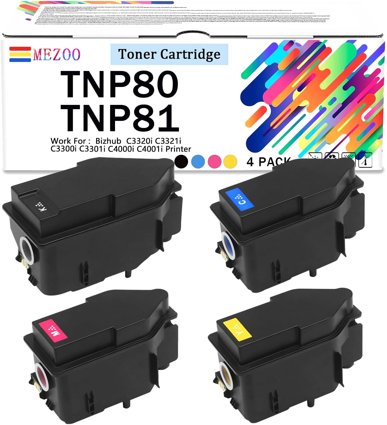 TNP80/TNP81 Toner Cartridge for Konica Minolta BizHub C3300i C3321i C4000i C4001