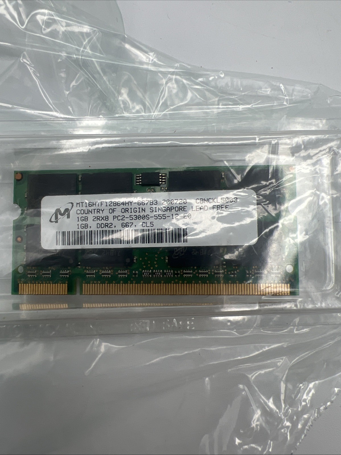 Micron 1GB PC2-5300S DDR2-667MHz Laptop Memory MT16HTF12864HY-667D3 MA837G/A 223