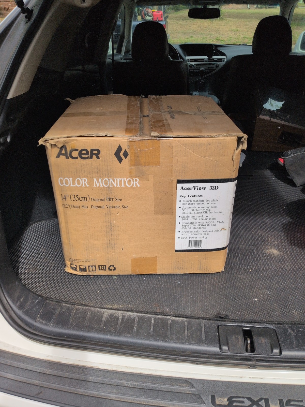 Acer AcerView 33DL CRT VGA Monitor Model 7133D Vintage 1994 Retro PC