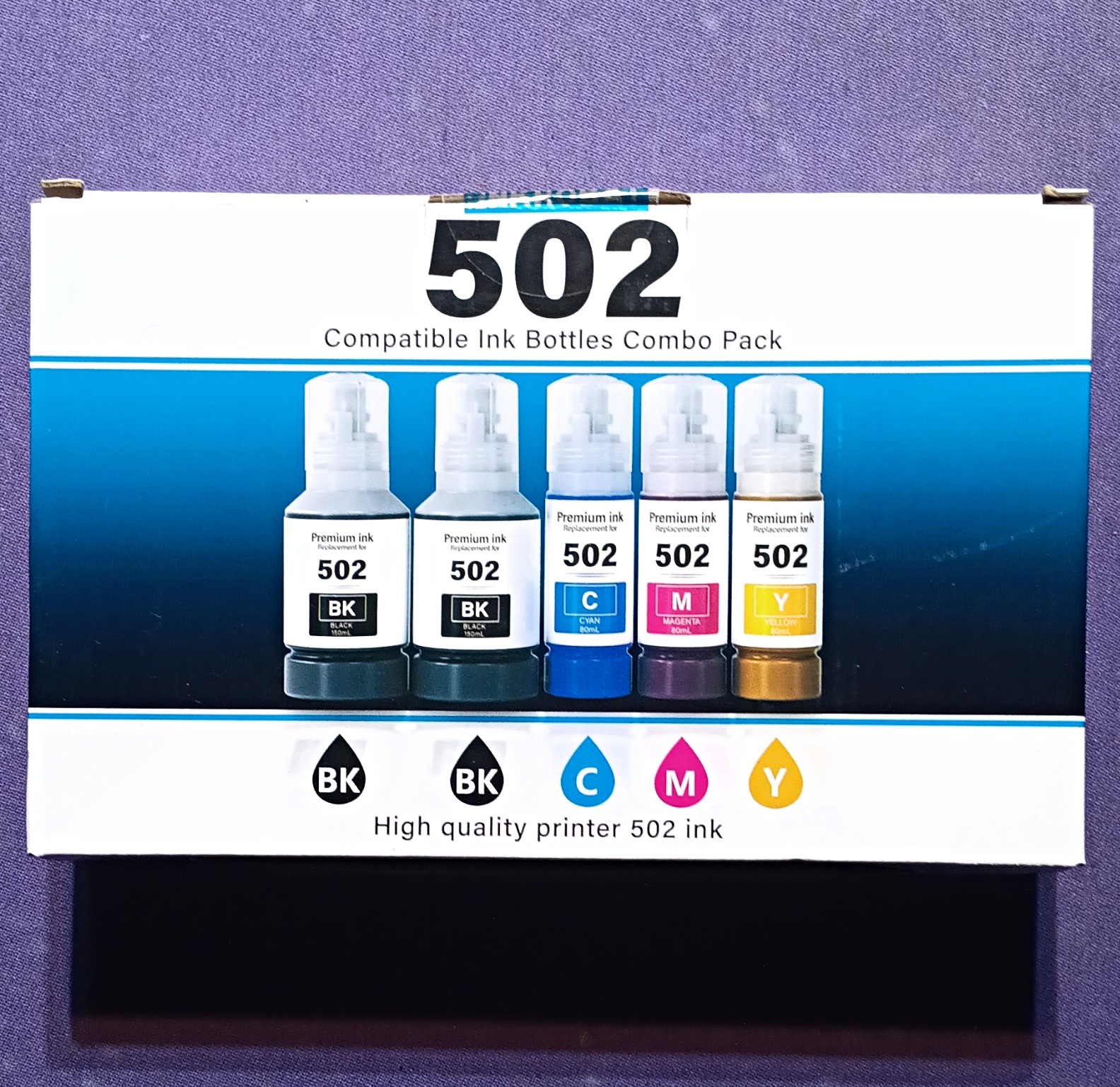 INKROBAT 502 Ink Refill Bottles for Epson ET-2700/2750/2760/2850 BK C M Y