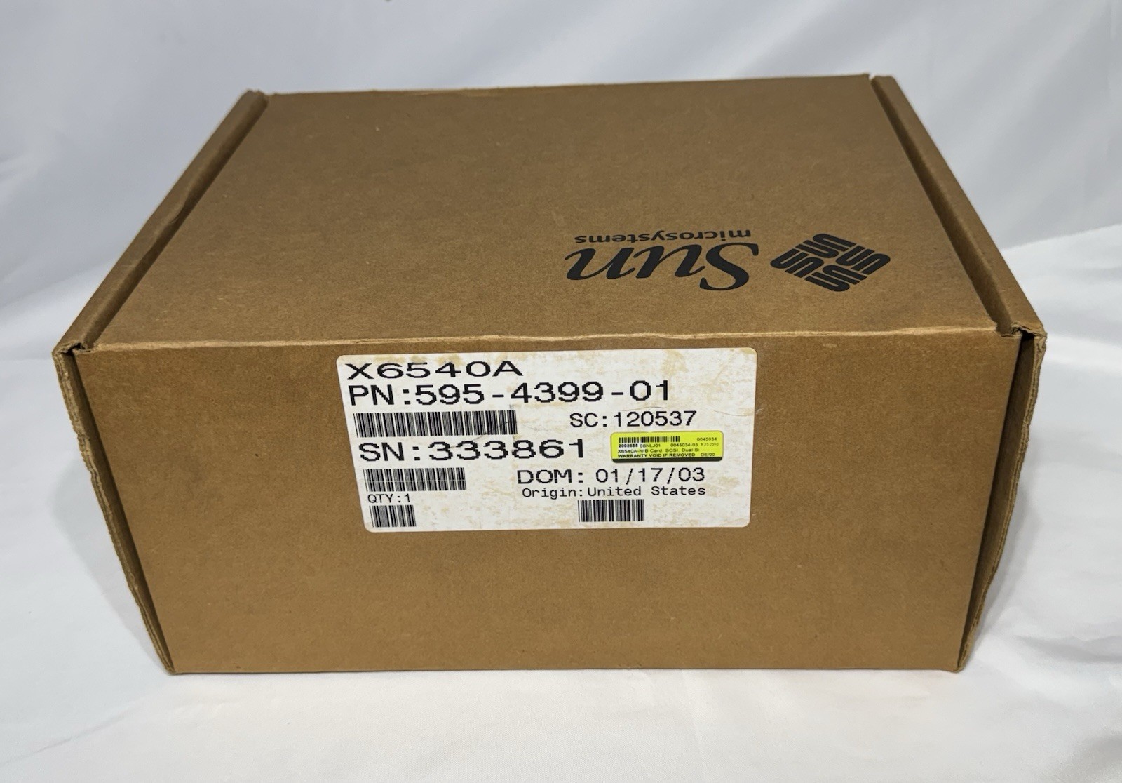 Sun X6540A 375-0005 Dual Single-Ended Ultra/Wide SCSI, 2x 530-2453 SCSI Cables