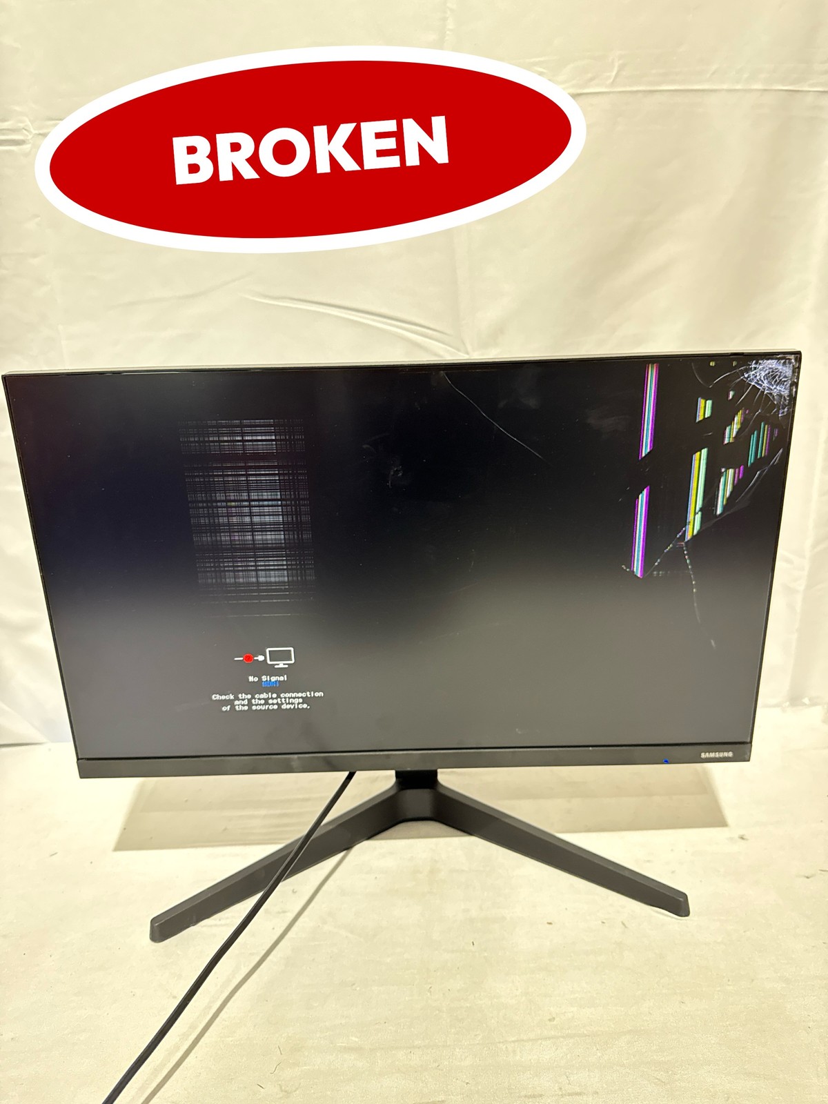 (BROKEN) Samsung T350 Series 24in IPS Monitor FHD 1080p 75Hz Blue Gray (2)