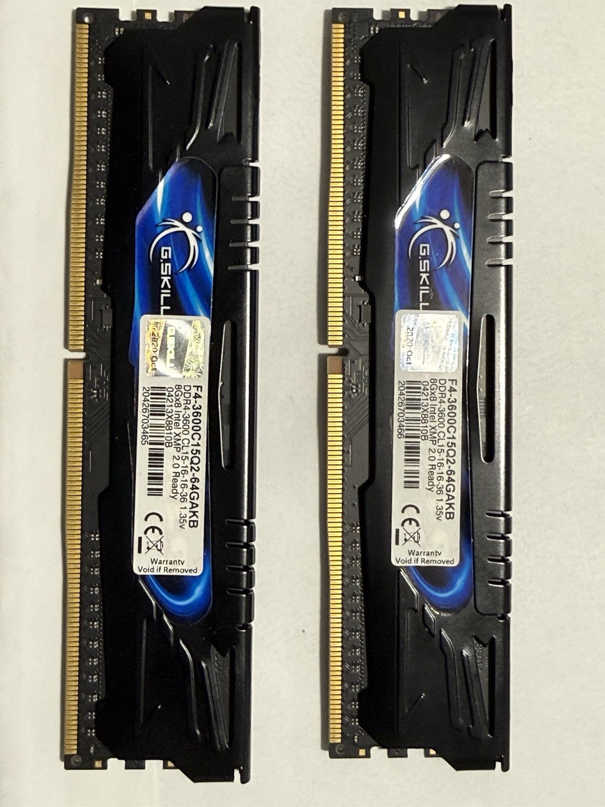 16GB kit (2x8GB) B-Die DDR4 Desktop PC RAM GSkill 3600MHz CL15 