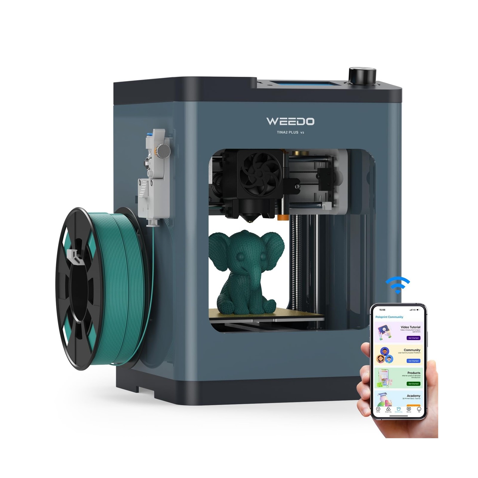 TINA2Plus 3D Printer, WEEDO 250mm/s High-Speed 3D Printers for Beginners and ...
