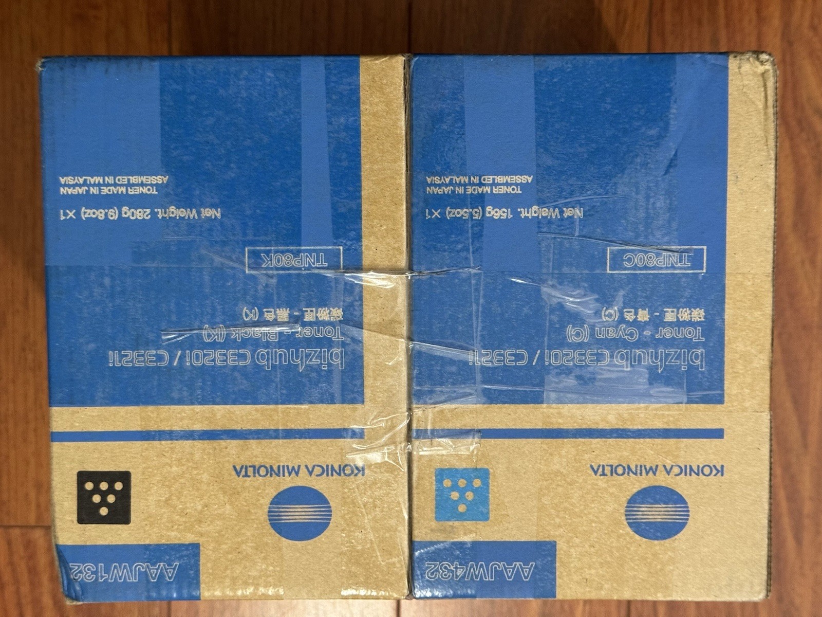 Konica Minolta AAJW432 TNP80C Cyan/Yellow/Magenta/Black Toner C3320I 4 Pack