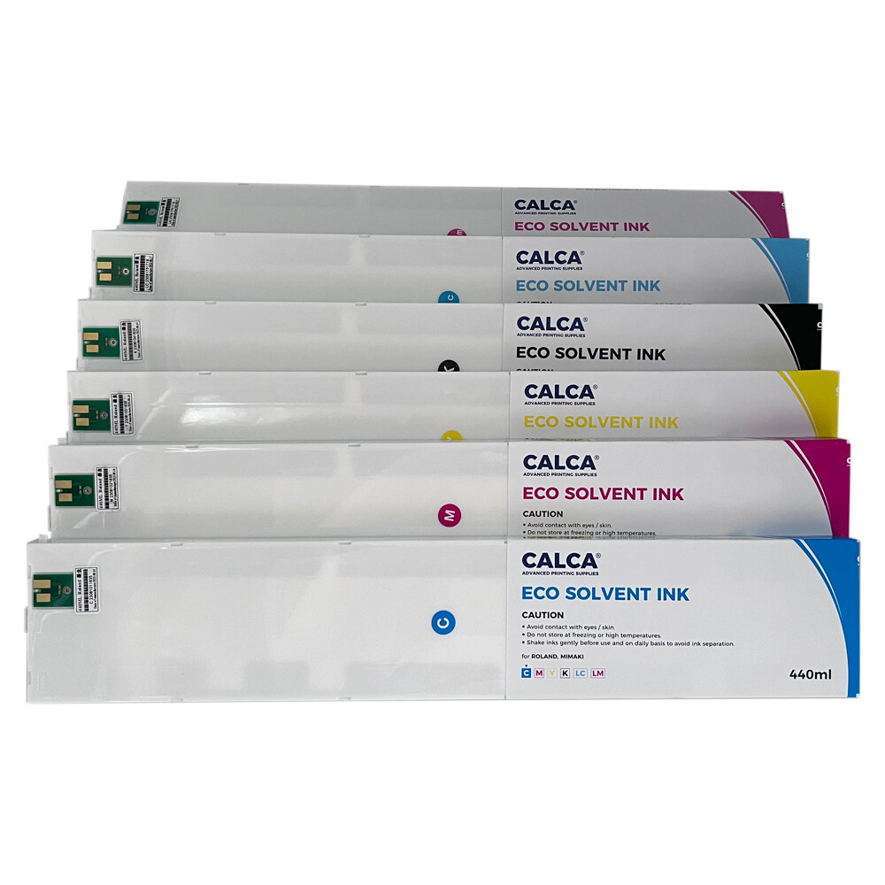 CALCA Compatible 440ml ECO-Sol Max Ink Cartridge C M Y K LC LM
