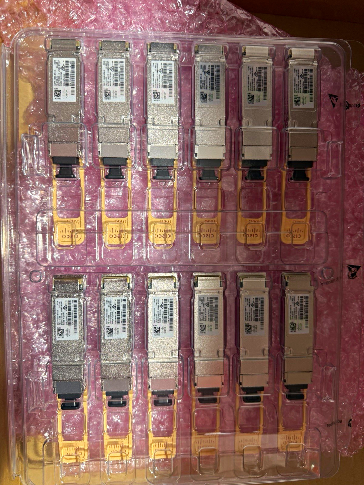 Cisco QSFP-100G-SR4-S 100Gbps QSFP Optical Transceiver Module MPO Lot of 12