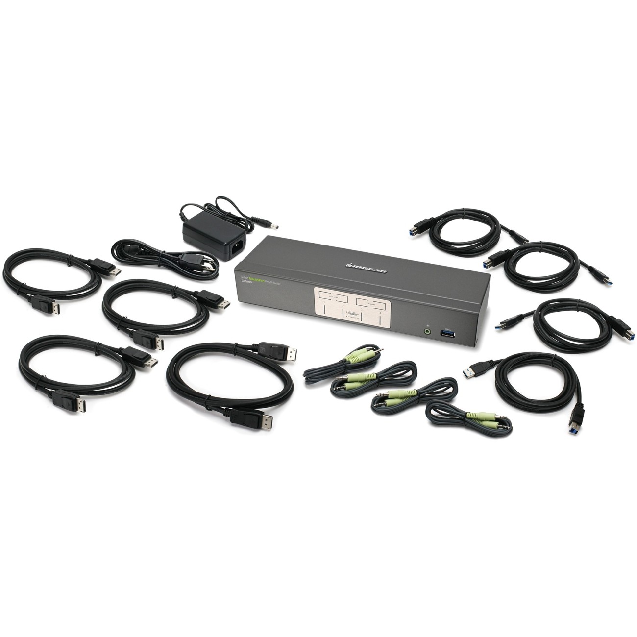 IOGEAR 4-Port DisplayPort KVMP Switch with USB 3.0 Hub [TAA Compliant] (gcs1904)