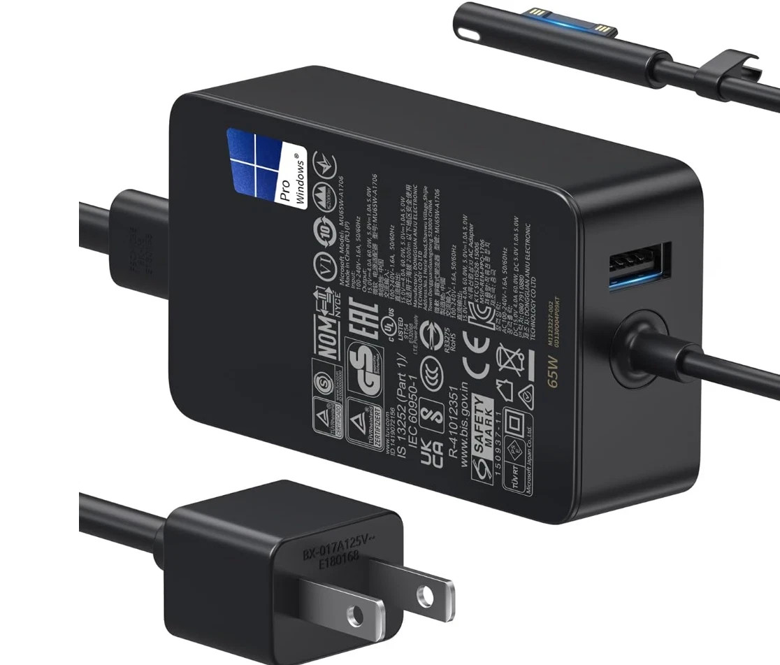 Genuine OEM 65W 15V Charger for Microsoft Surface Pro 11 10 9 8 7+ 7 6 5 4 3 NEW
