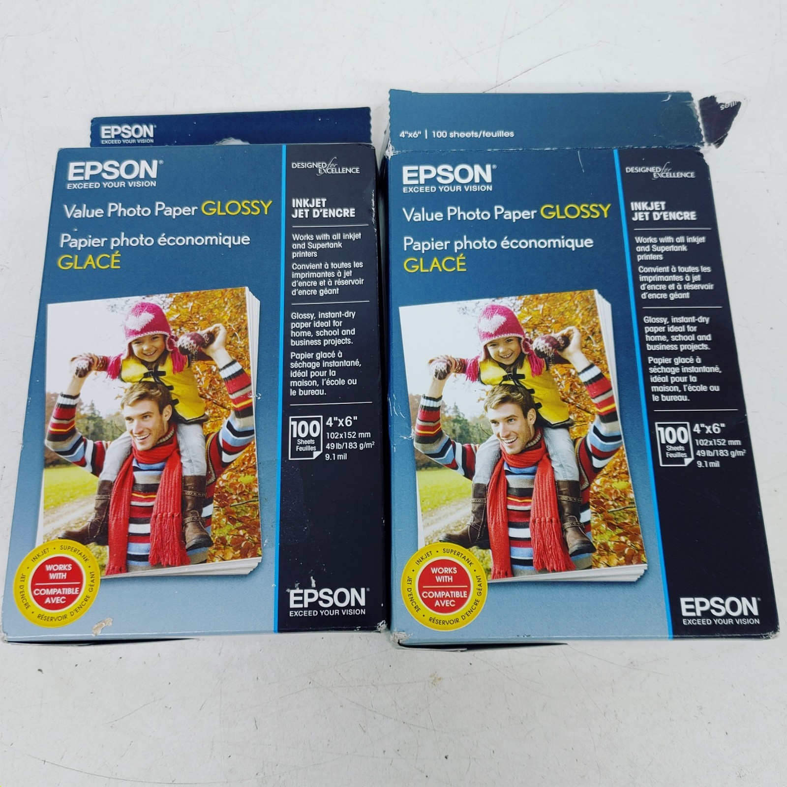 Sealed in OB-2PK Epson Value Photo Paper Glossy 100 Sheets 4x6" S400034