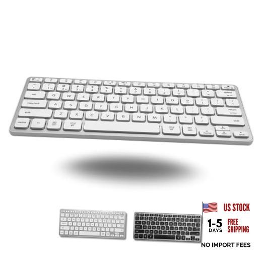 Wireless Bluetooth Keyboard for Mac - Premium Multi Device Connectivity Silver