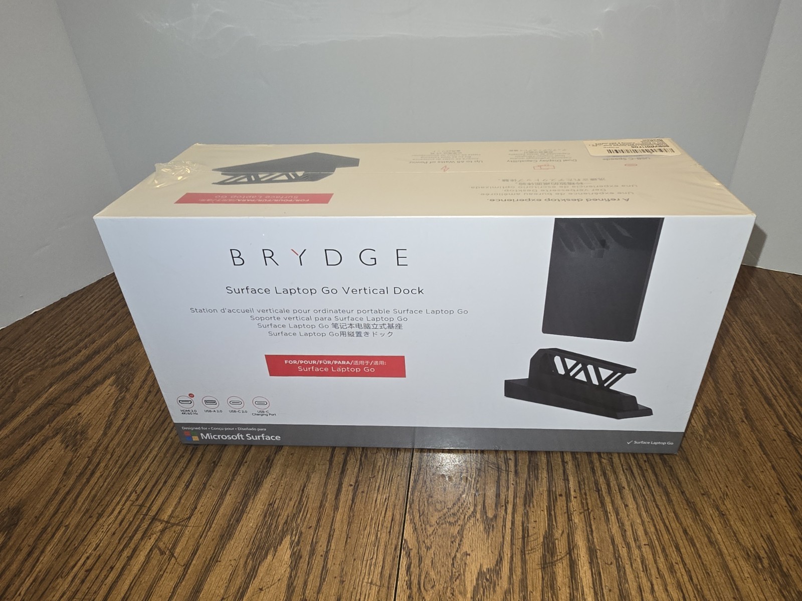 Brydge BRY12MSL3 Surface Laptop Go Vertical Dock, 65W Power Adapter w/USB-C