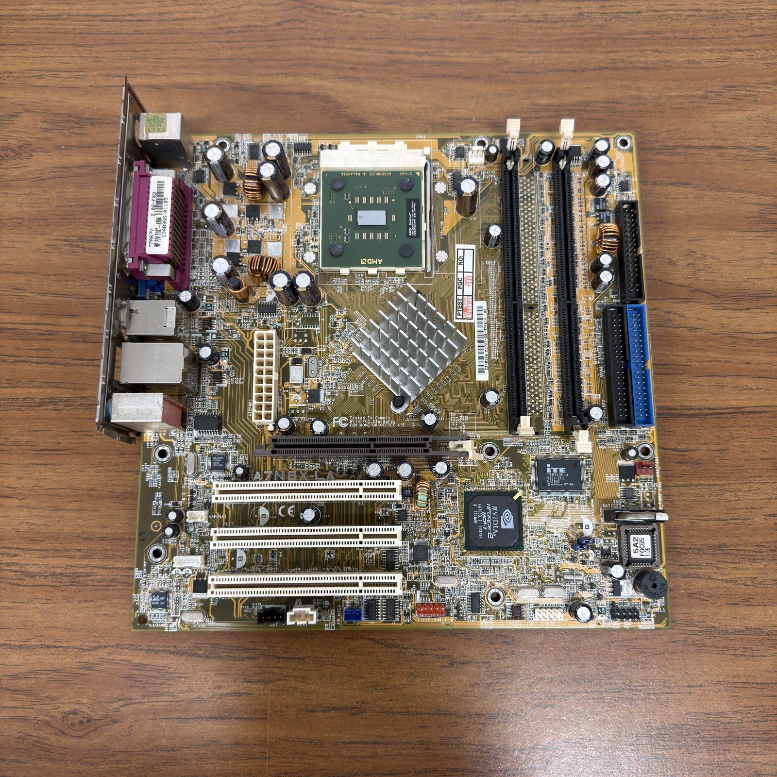 ASUS A7N8X-LA Focus HP 5187-4884 Socket A Motherboard Athlon XP 2800+ Tested
