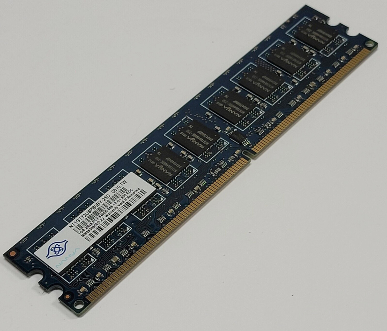Nanya 1GB 2Rx8 PC2-6400E ECC NT1GT72U8PB0BY-25D from Dell PowerEdge R200 SVP
