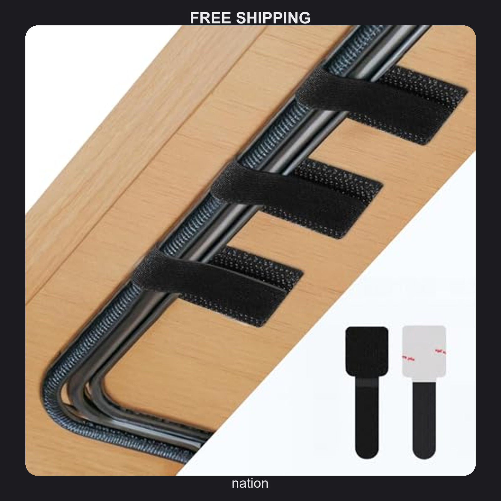 50 Pack Cable Management Straps Self Adhesive Wire Organizer for Office Home