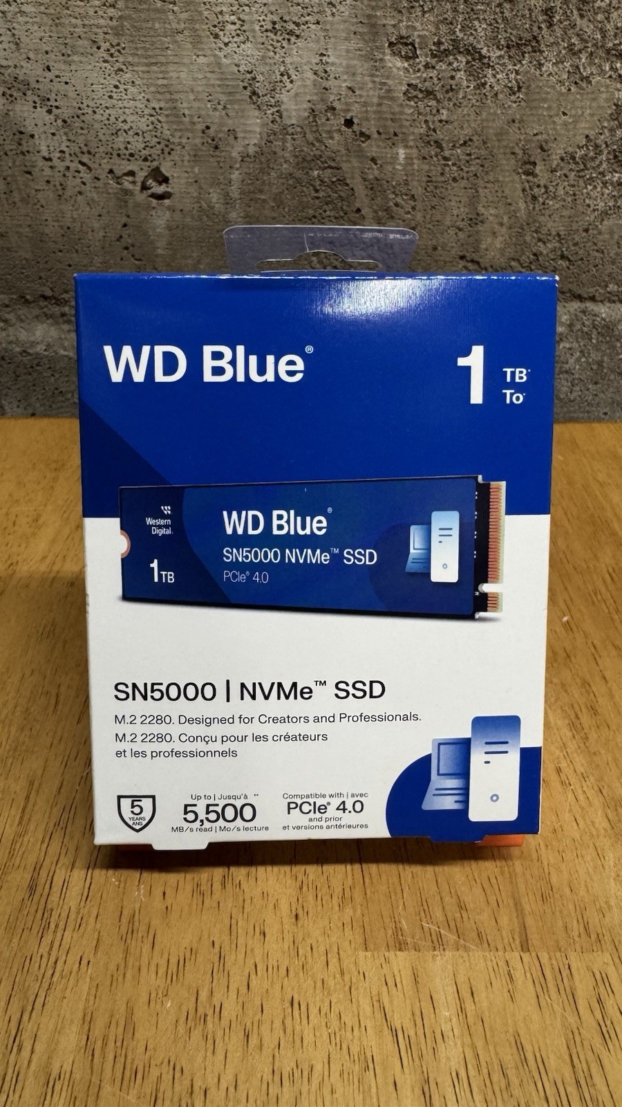 Western Digital WD Blue SN5000 1TB M.2 2280 NVMe PCIe 4.0 5500MB/s