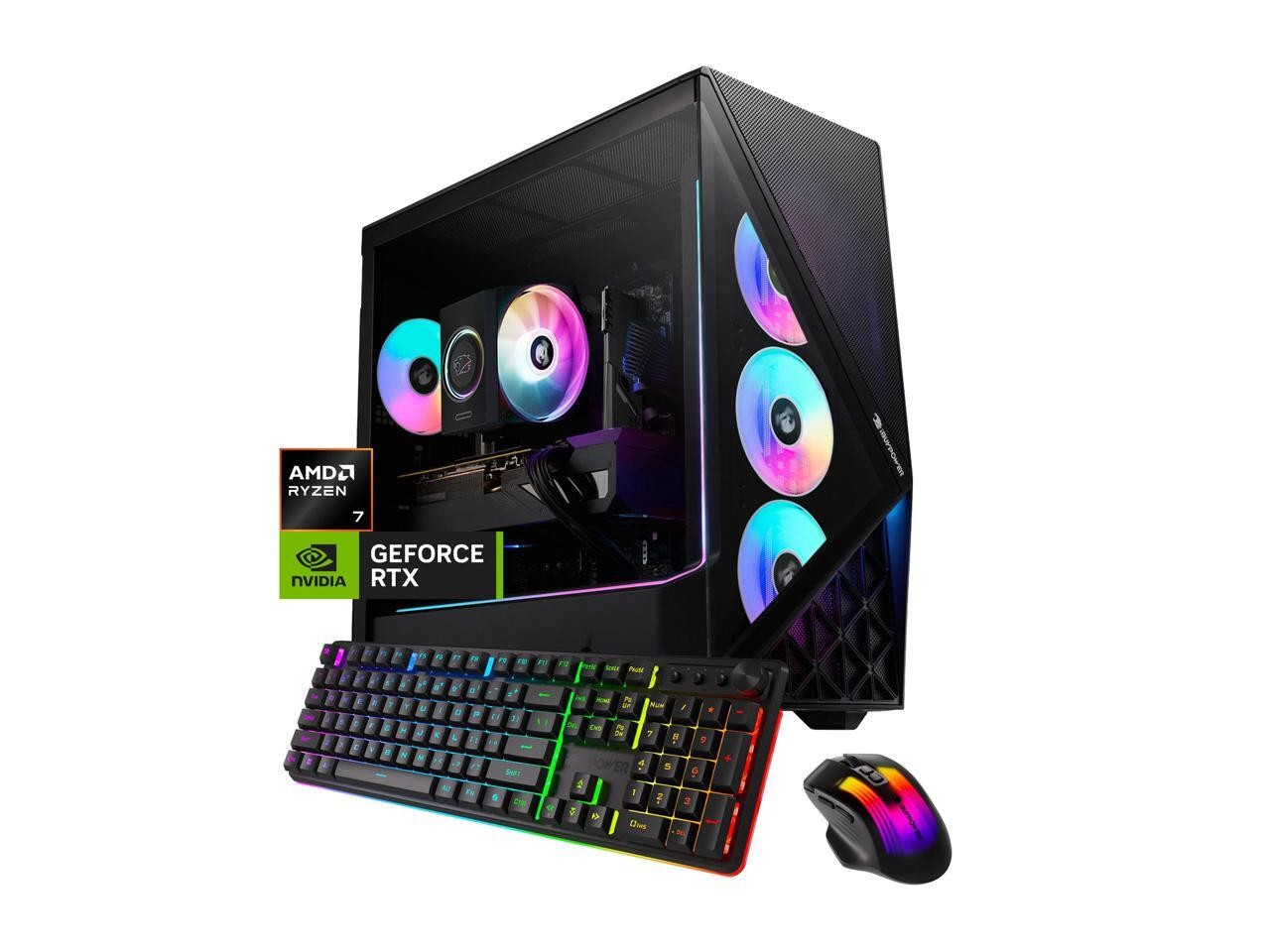iBUYPOWER Slate 9 AMD Ryzen 7 8700F 16GB 1TB SSD RTX 5070 W11H Gaming Desktop