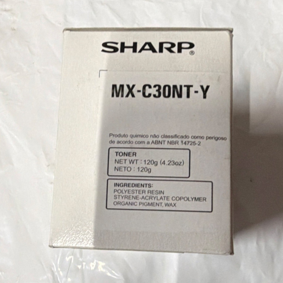 Sharp MX-C30NT-Y Genuine/Original Yellow Laser Toner Cartridge for Sharp