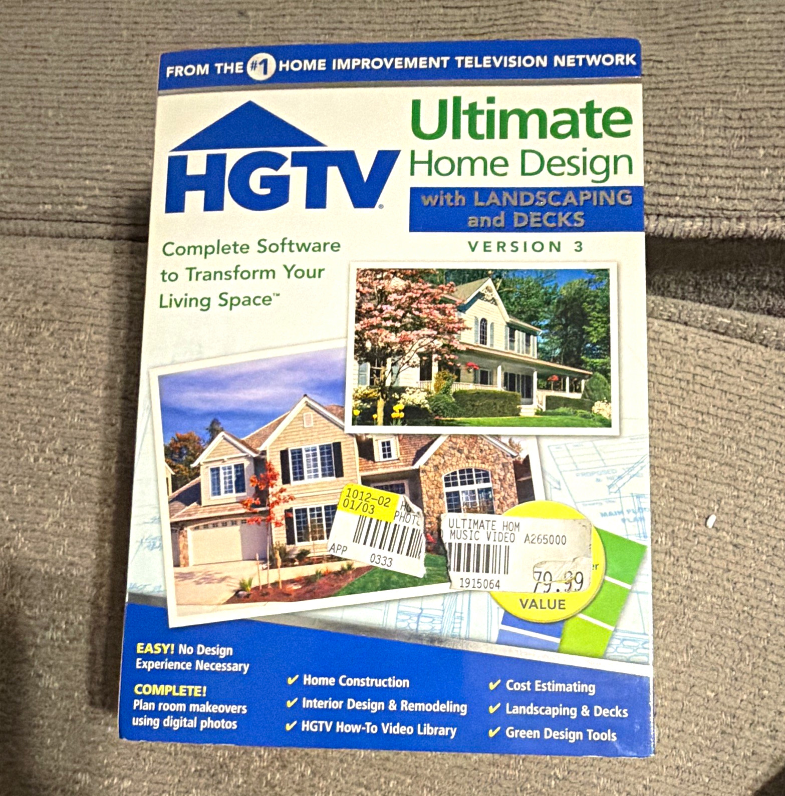 HGTV Ultimate Home Design Landscaping & Decks v3 CD with User Manual