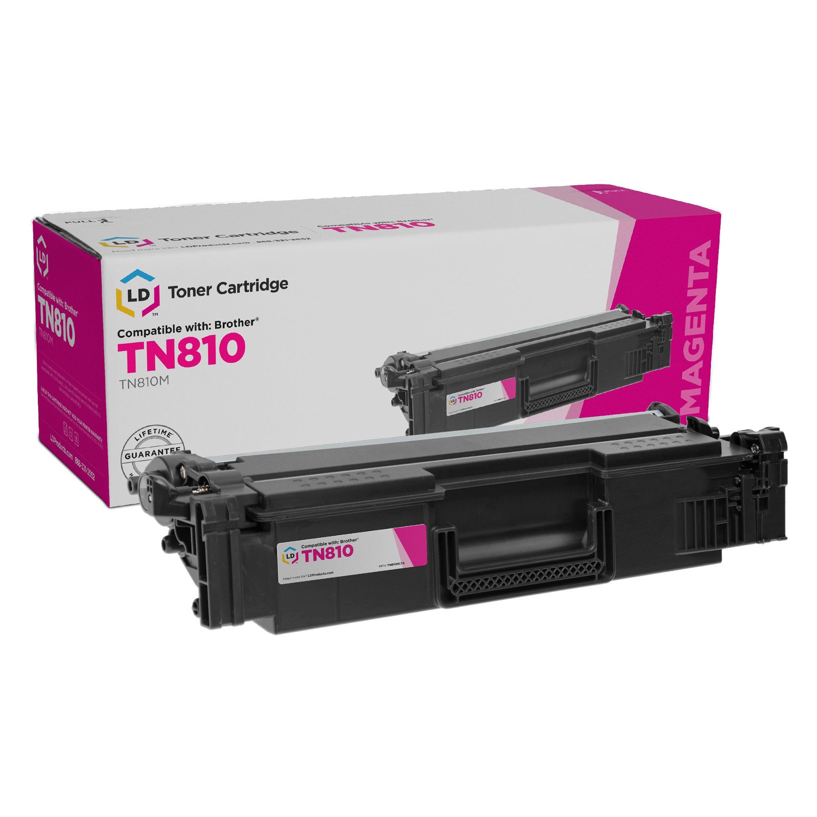 LD Products Compatible Toner Cartridge for Brother TN810M Magenta Standard