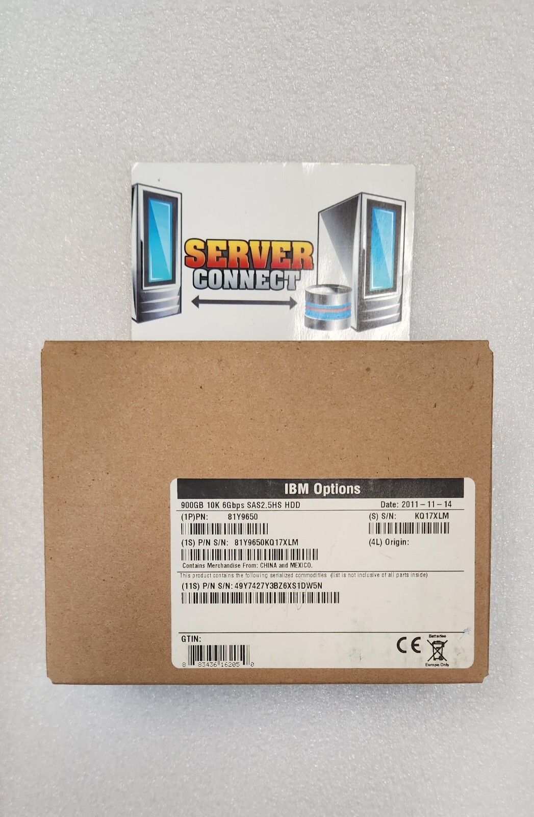 QTY-1 IBM / LENOVO 81Y9650 81Y9651 900GB 10K 6 GBPS SAS 2.5' SFF SLIM-HS 81Y3805