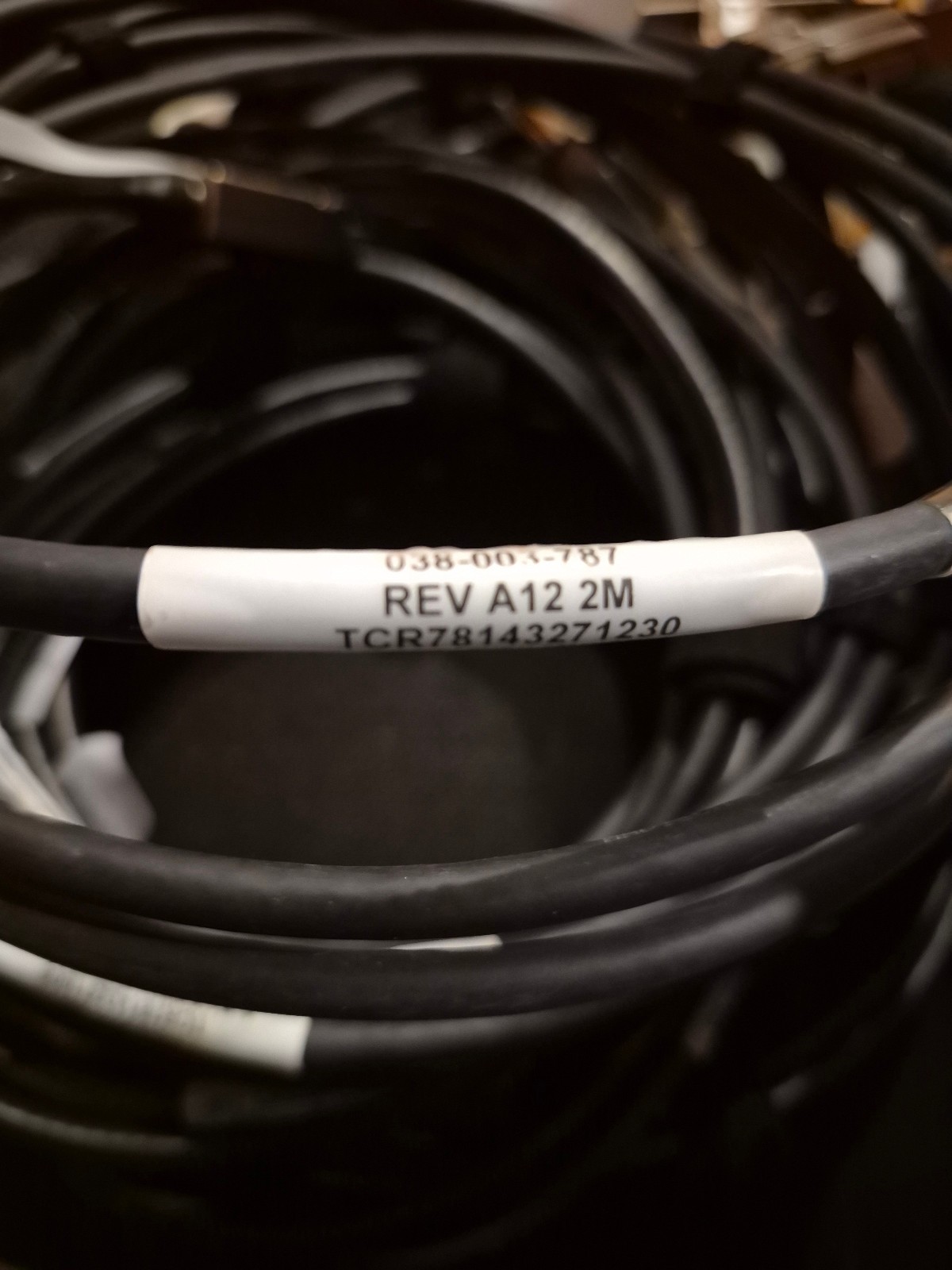 LOT OF (10) EMC P/N 038-003-787 Amphenol Fiber Channel Cable 2 Meters