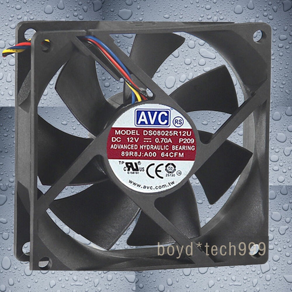 AVC DS08025R12U DC12V 0.7A P016 8025 8CM 80MM 80X80X25MM 4pin Cooling Fan