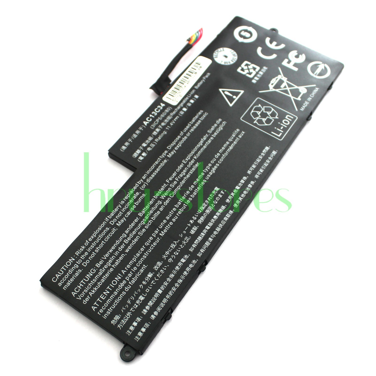 New Laptop AC13C34 Battery for Acer Aspire V5-122P AC13C34 3ICP5/60/80 30Wh
