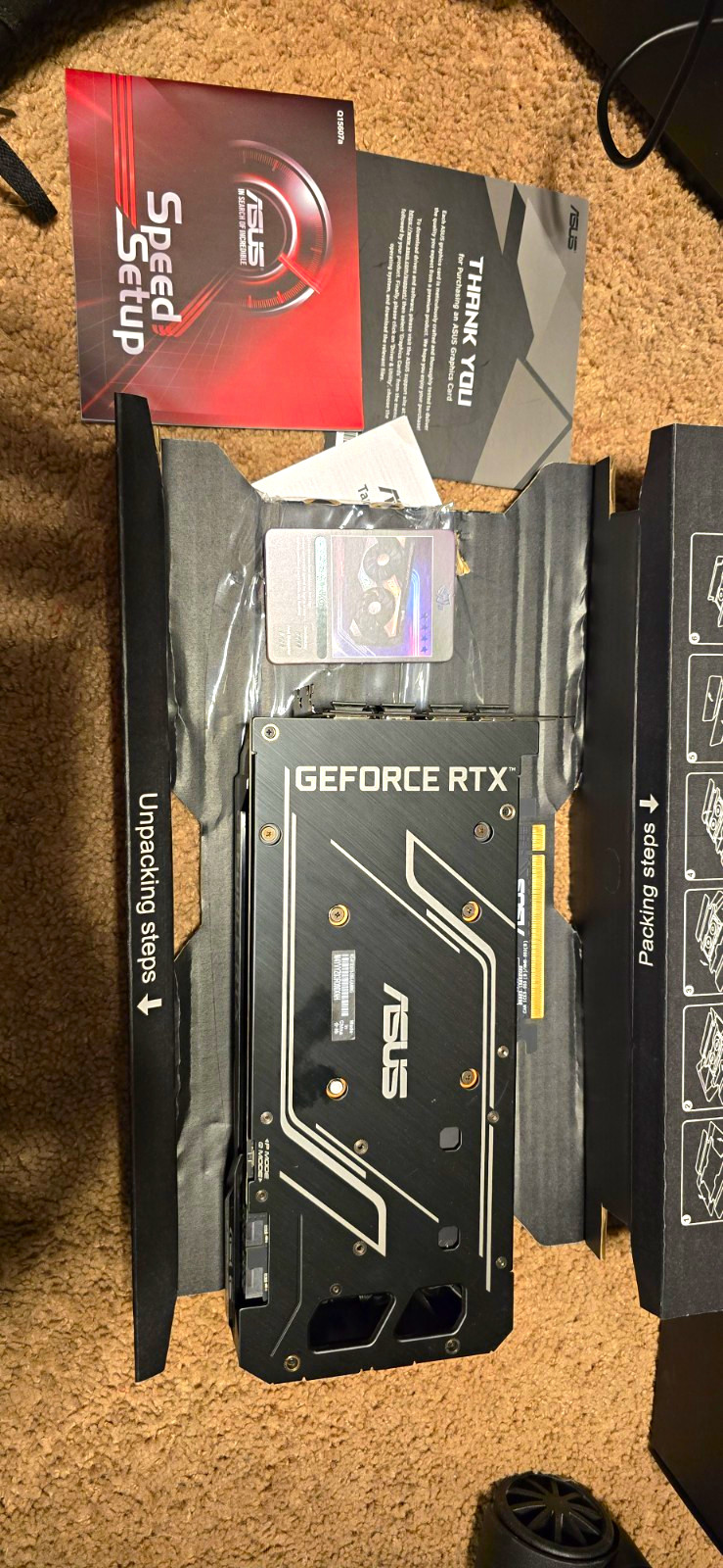 ASUS KO GeForce RTX 3070 OC 8GB GDDR6 PCIe x16 HDMI DP RGB DLSS