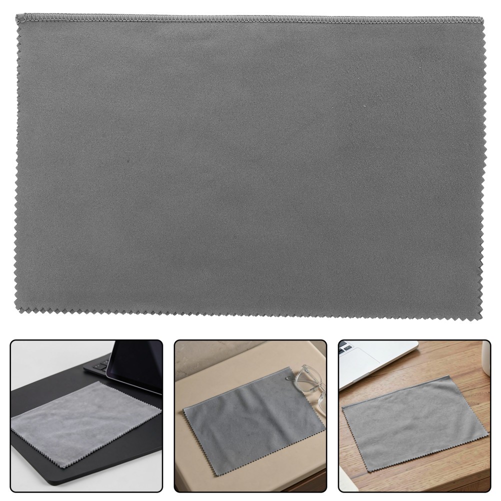 8Pcs Reusable Microfiber Device Cleaning Cloth Set for Monitors Lenses Dark Grey