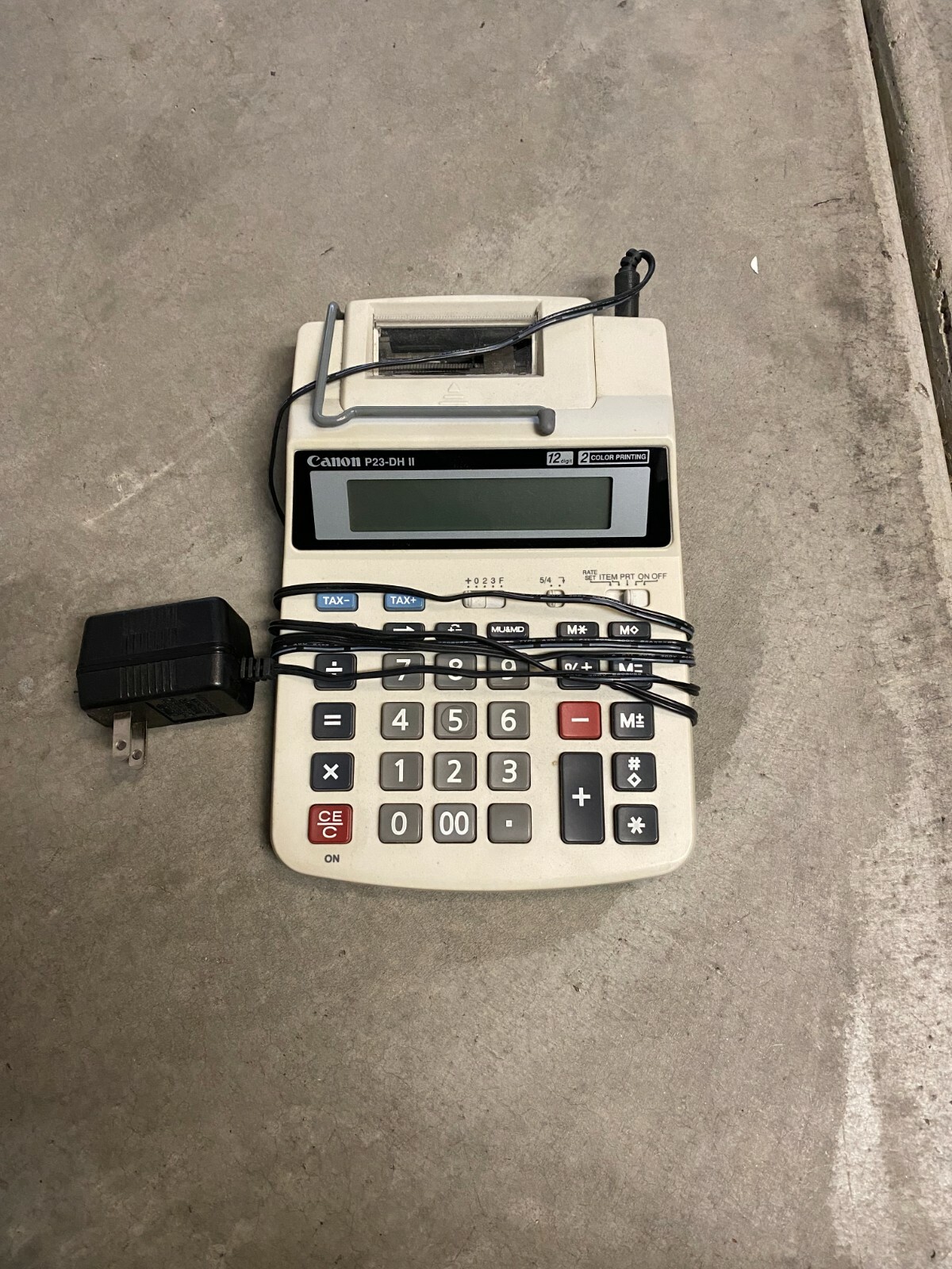 CANON P23-DH II Mini Desktop Printing Calculator 2-Color 12-Digit Good Condition