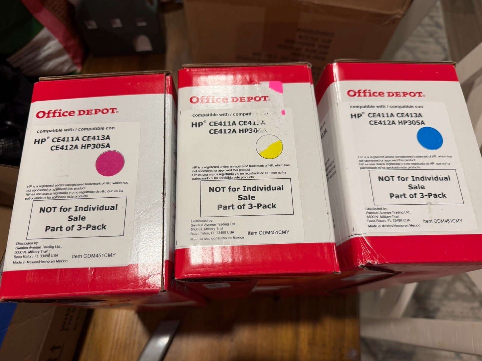 Office Depot Laser Toner Cartridge Compatible with HP CE411A CE413A CE412A