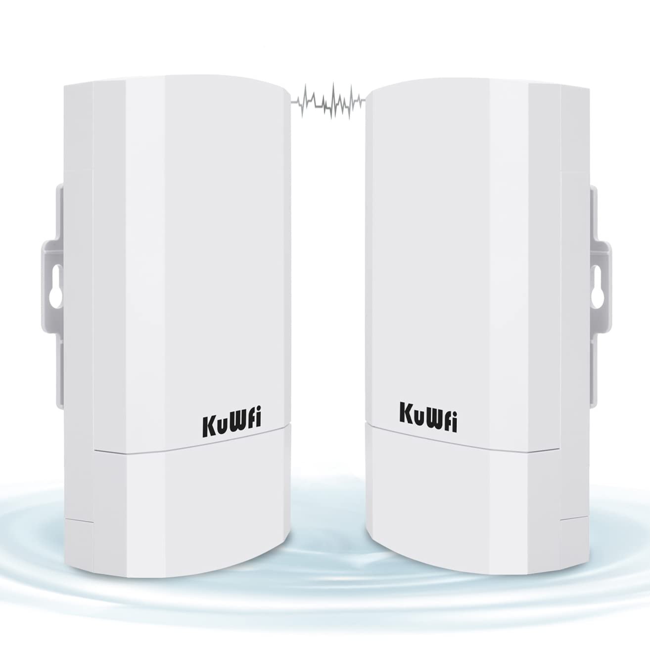 Kuwfi 2-Pack 300Mbps Wireless Bridge, Outdoor Cpe Wifi Kit Point To Po