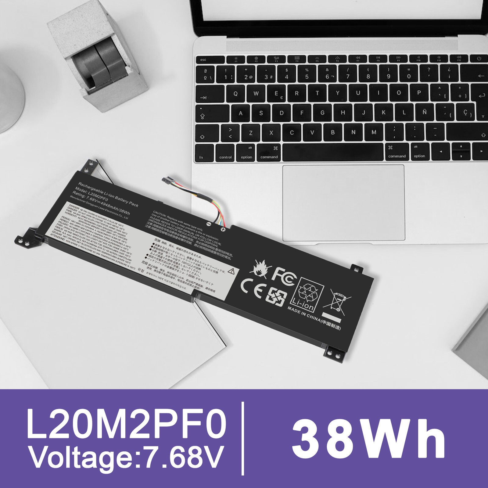 L20M2PF0 L20C2PF0 L20L2PF0 Battery For Lenovo IdeaPad 3-14ABA7 3-15ADA6 3-17ALC6