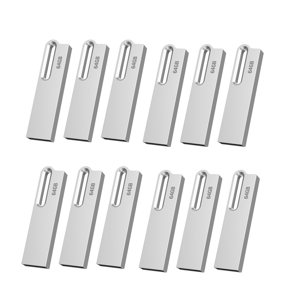 1PCS 5PCS 10PCS 64GB 2.0 Flash Drive Metal Thumb Drive Bulk Memory Sticks LOT
