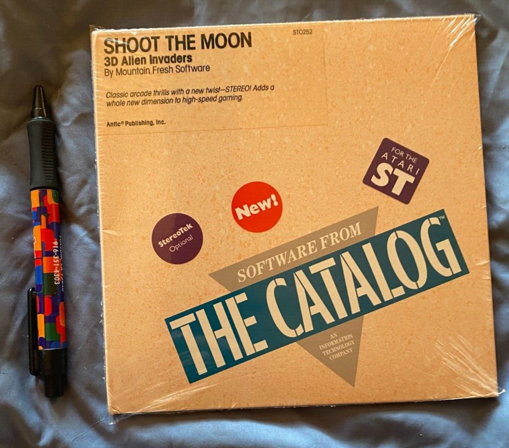 Shoot the Moon Atari 1040/520 ST NEW Disk By Mountain Fresh Software and ANTIC