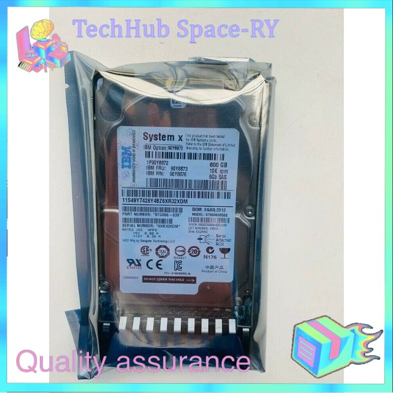 IBM / Lenovo 90Y8872 90Y8876 90Y8873 600GB 10K SAS 6G 2.5in HDD Hard Drive