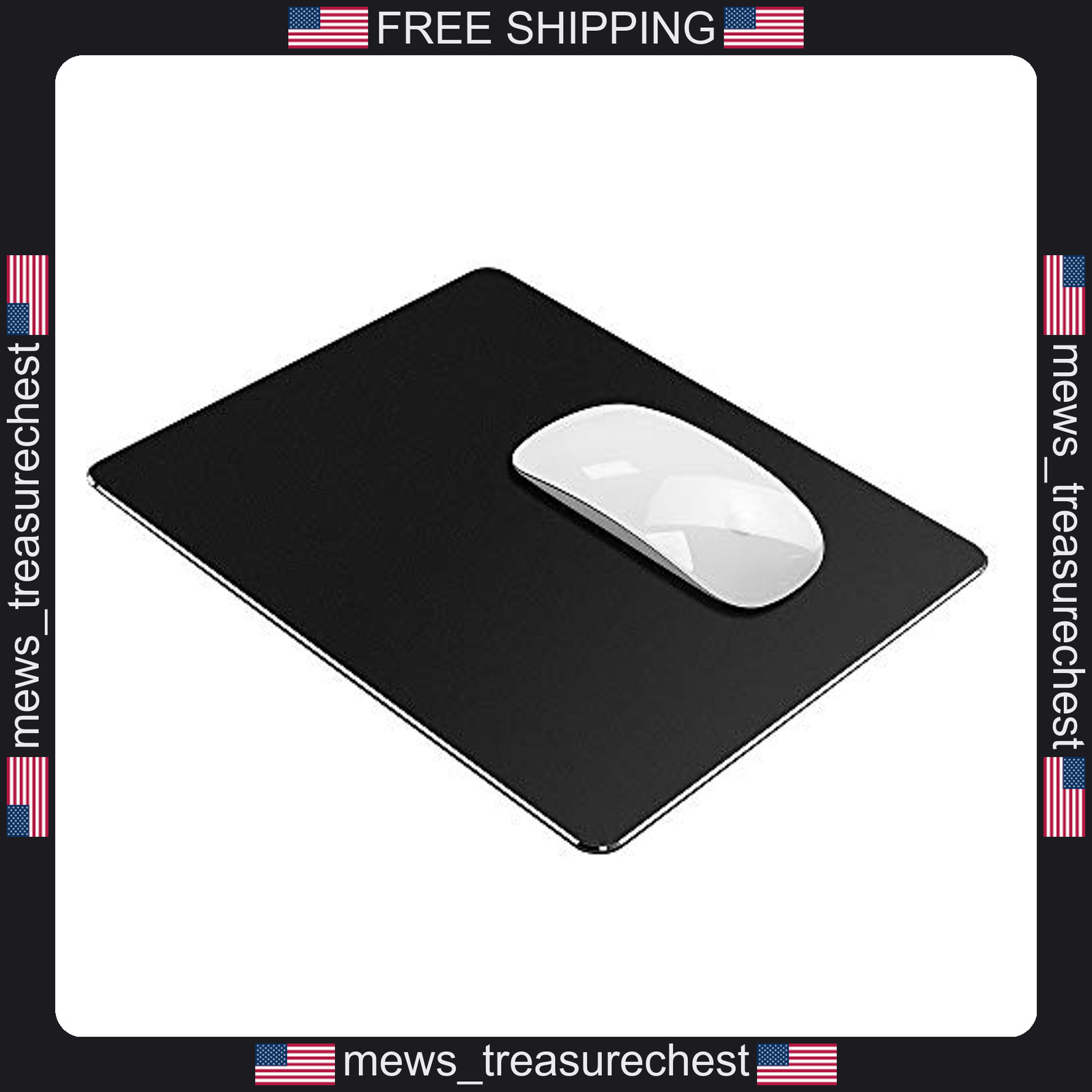 Aluminum Mouse Pad Double-Sided Waterproof Smooth Surface for Gaming & Office,